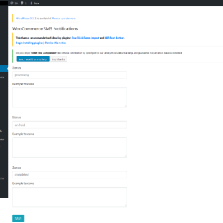 WooCommerce SMS Notifications Sender on phone