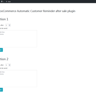 WooCommerce Automatic Customer Reminder after sale plugin