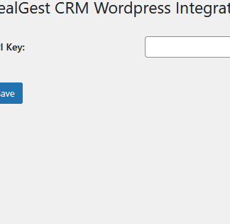 Intégration du Plugin WordPress Realgest CRM